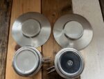 2x Casalinghi STO espresso cup saucer set steel 1970 Italy - Image 6