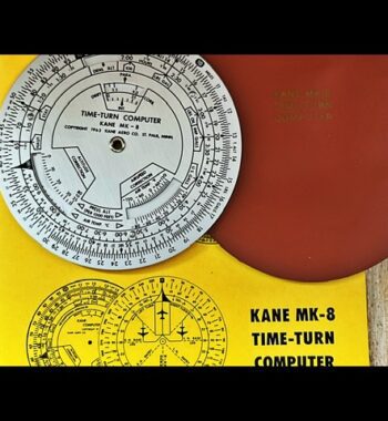 Kane MK-8 time turn computer for air navigation slide rule manual 1964 USA