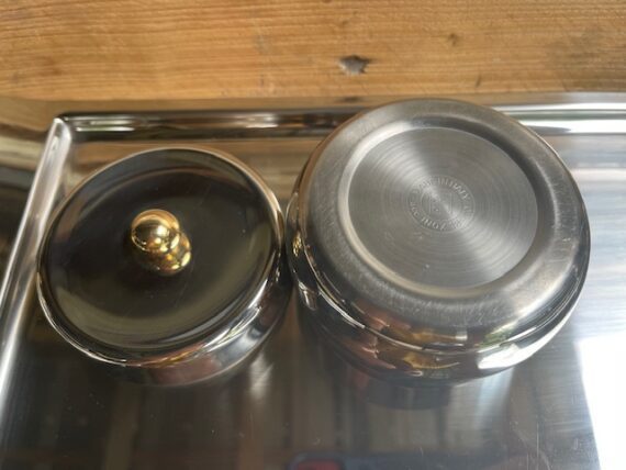 Guido Bergna Kitty Oro full coffee set stainless steel gold plated 1980 Italy - Image 5