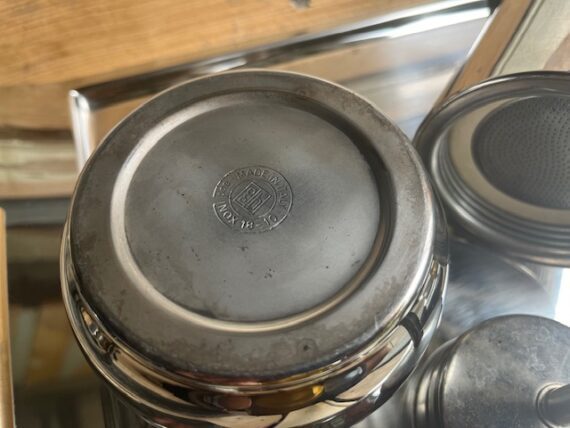 Guido Bergna Kitty Oro full coffee set stainless steel gold plated 1980 Italy - Image 10