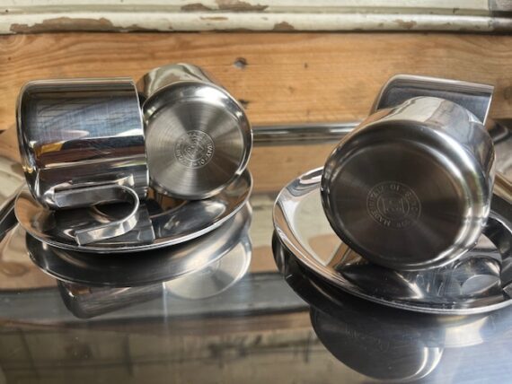 Guido Bergna Kitty Oro full coffee set stainless steel gold plated 1980 Italy - Image 12