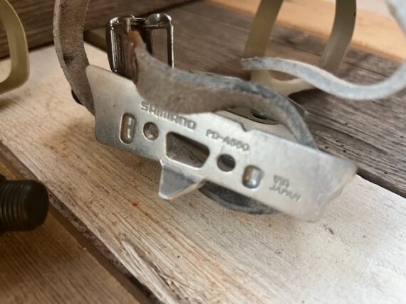 Shimano PD-A550 race bike pedals with toe clips 1990 Japan