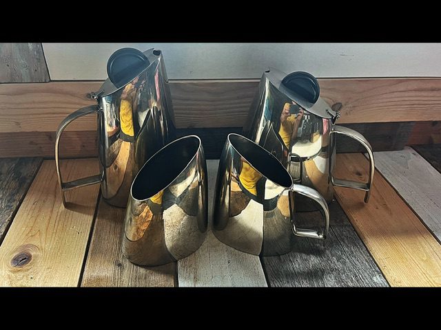 Hans Przyrembel silver plated Bauhaus Art Deco Coffee and tea set 1930 Germany