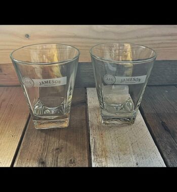 Set of 2 Jameson Whiskey glasses 2000 Ireland
