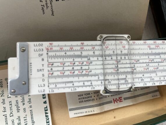 Keuffel Esser 4181-1C Pocket Duplex DeciTrig slide rule case 1960 USA - Image 5