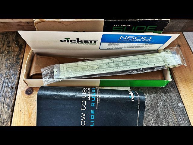 Pickett N500-T Hi Log Speed rule full set 1960 USA