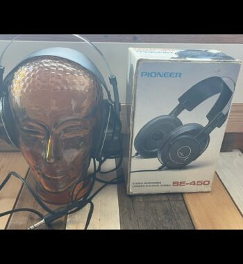 Pioneer SE-450 headphones large plug box 1990Japan