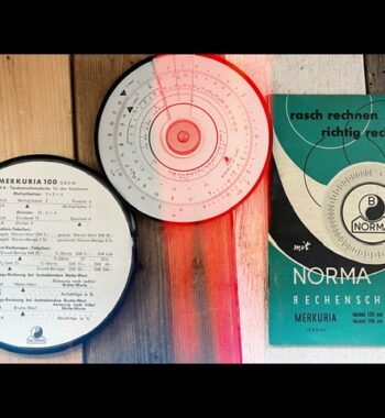 Norma Merkuria 100 circular slide rule full set 1970 Germany