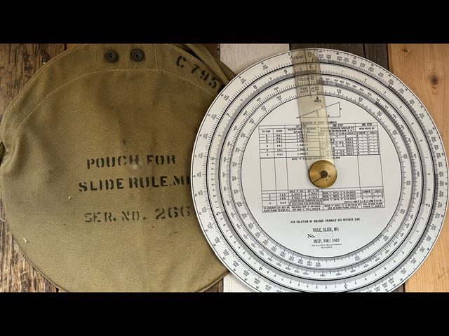 Crichlow anti-aircraft circular slide rule army artillery 1943 USA