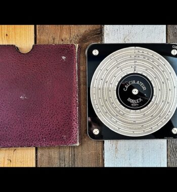 Graphoplex Roplex circular slide rule in case 1950 France