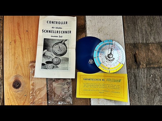 Controller 75 R mini circular slide NOS rule full set 1960 Germany