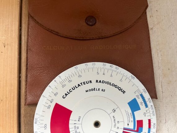 Graphoplex Modele 62 circular slide rule in case Radiological 1960 France - Image 4
