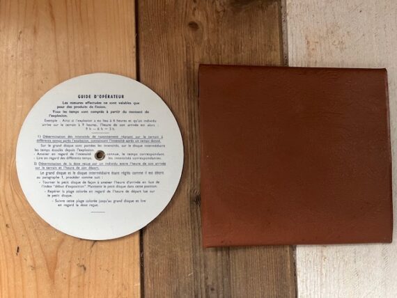 Graphoplex Modele 62 circular slide rule in case Radiological 1960 France - Image 5