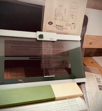 Faber Castell projection slide rule 310/88,89 case 1960 Germany