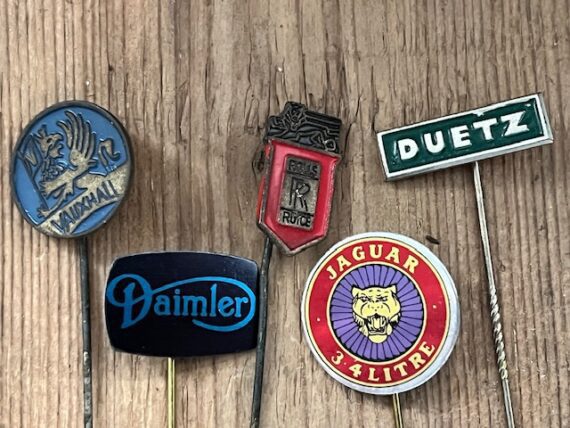 lot of 5x lapel pins badges car brands mid century various countries