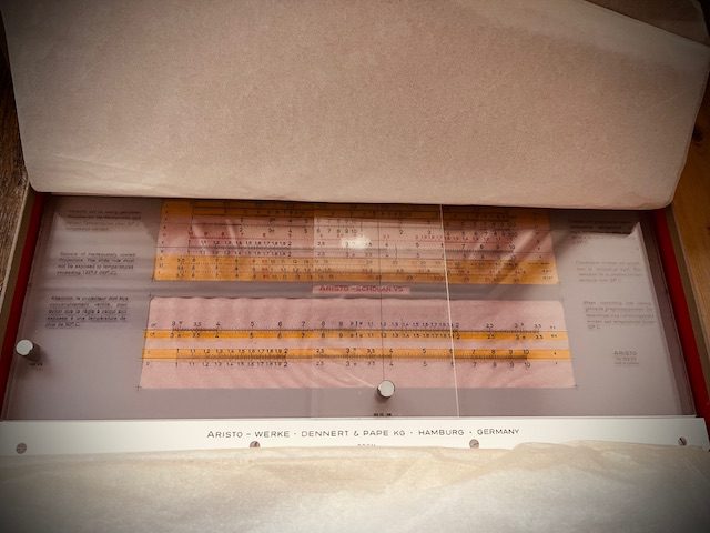 Aristo projection slide rule 103 Scholar VS box 1960 Germany