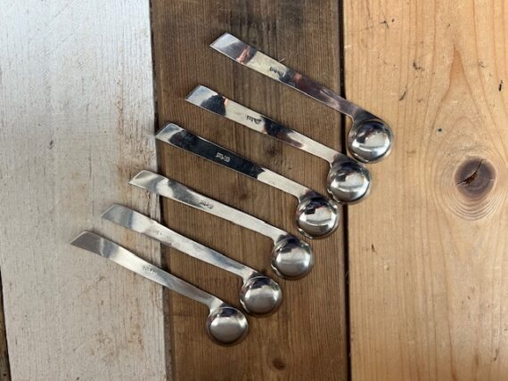 6x Illy Gyro stainless steel design espresso spoon set 2000 Italy - Image 2