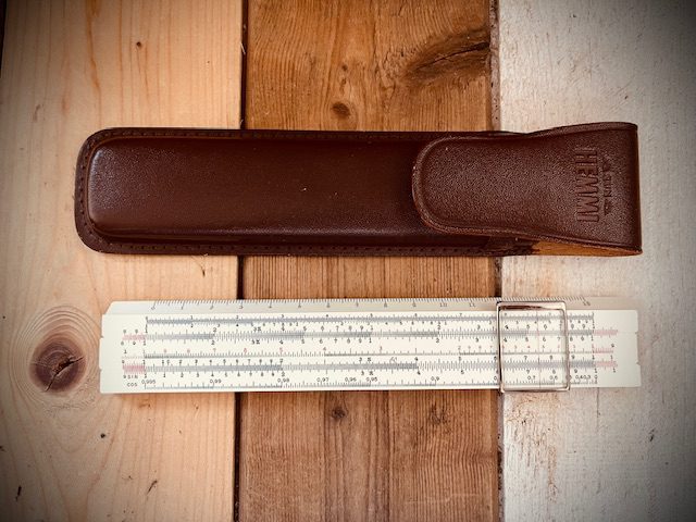 Sun Hemmi 136 Darmstadt pocket slide rule decal sleeve 1960 Japan