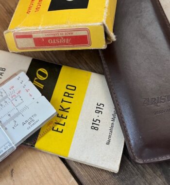 Aristo 815 Elektro pocket slide rule full set 1970 Germany