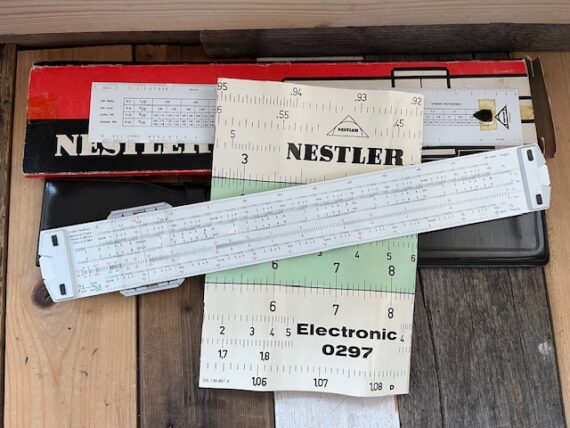 Nestler Electronic I slide rule 0297 full set 1970 Germany