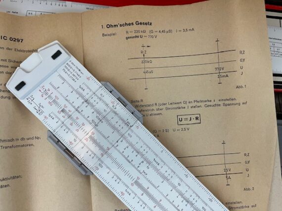 Nestler Electronic I slide rule 0297 full set 1970 Germany - Image 3