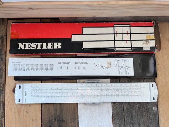 Nestler Electronic I slide rule 0297 full set 1970 Germany