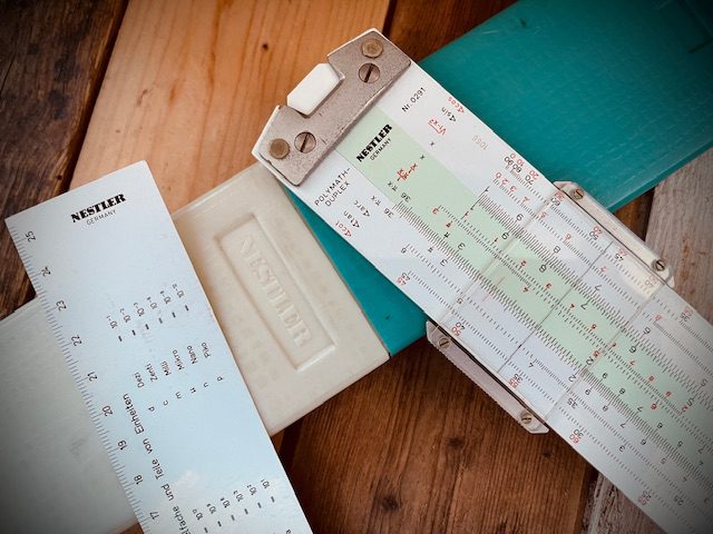 Nestler 0292 Multimath-Duplex slide rule case 1970 Germany
