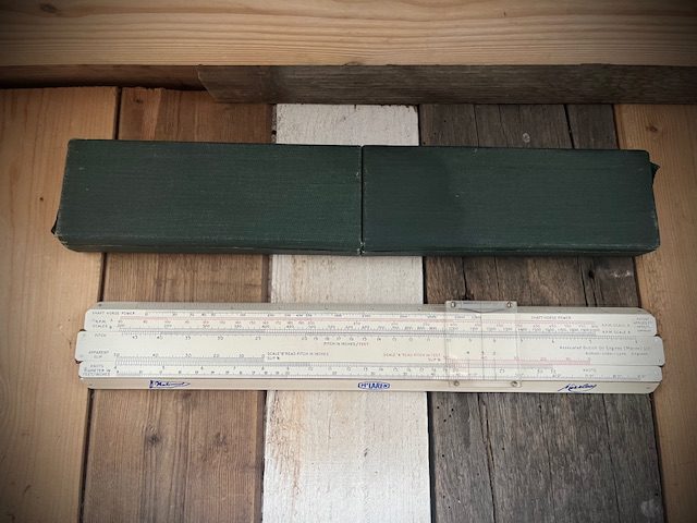 Thornton 3470/52 boat propeller British oil slide rule case 1950 England