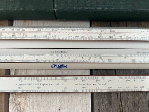 Thornton 3470/52 boat propeller British oil slide rule case 1950 England
