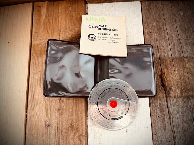 Logomat 1300 1303 circular slide rule full set 1960 Germany