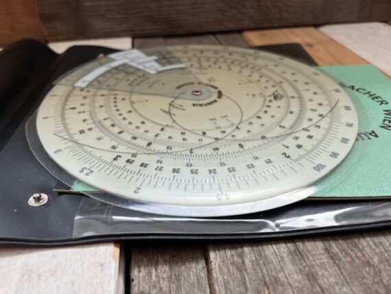 System Sacher IWA 15302 traffic accident slide rule 1960 Austria Germany