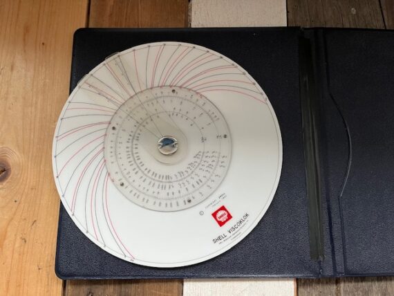 ALRO Viscoklok Shell viscosity slide rule 1962 Holland