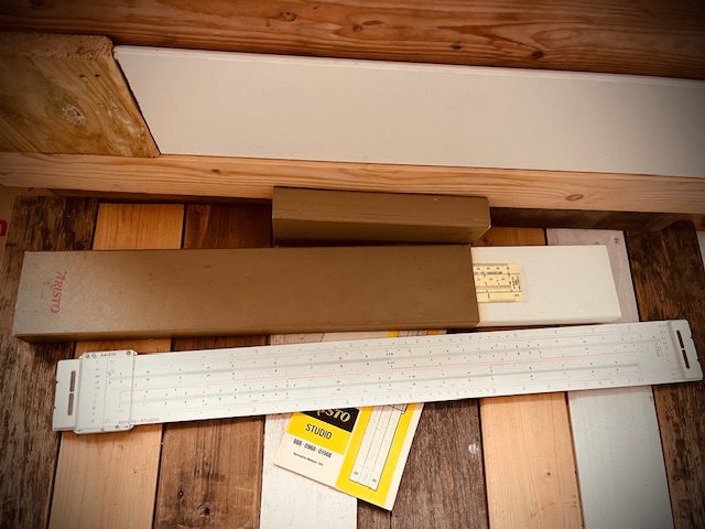 Aristo 1068 Studio 62cm 25″ slide rule full set 1970 Germany