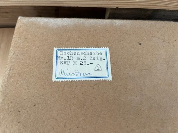 Emil Tröger 1R MIB wood circular slide rule full set 1930 Germany - Image 3