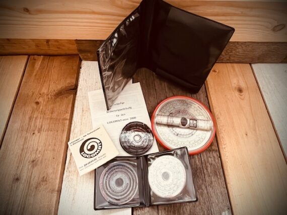 Logomat mini 2000 slide rule with 16 inserts full set 1960 Germany