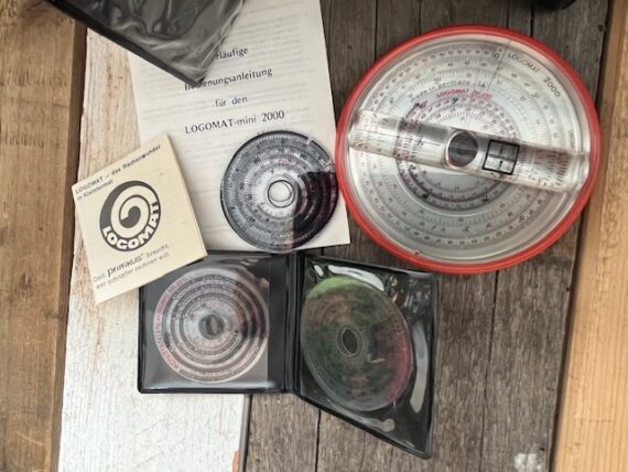 Logomat mini 2000 slide rule with 16 inserts full set 1960 Germany