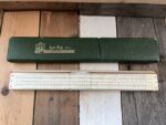 Faber Castell Rietz 1/87A addiator slide rule pen case 1960 Germany