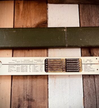 Faber Castell Rietz 1/87A addiator slide rule pen case 1960 Germany