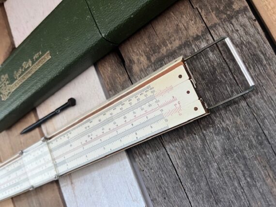Faber Castell Rietz 1/87A addiator slide rule pen case 1960 Germany - Image 8