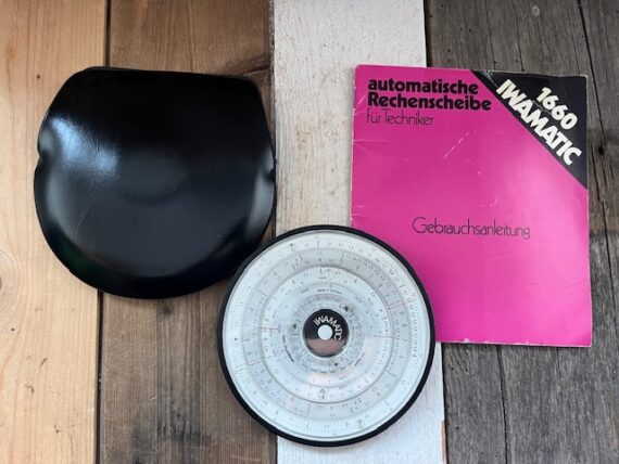 IWA Iwamatic 1660 technical circular slide rule 1960's Germany