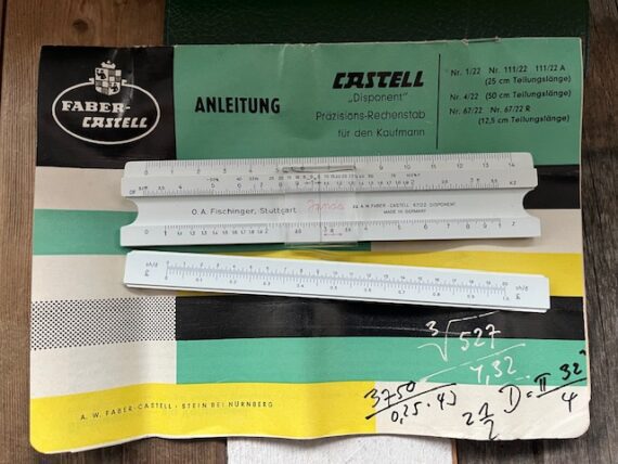 Faber Castell 67/22 Disponent slide rule NMIB 1960 Germany - Image 6