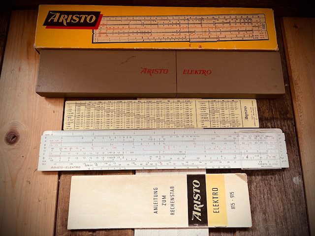 Aristo 915 Elektro Electric slide rule NMIB 1970 Germany