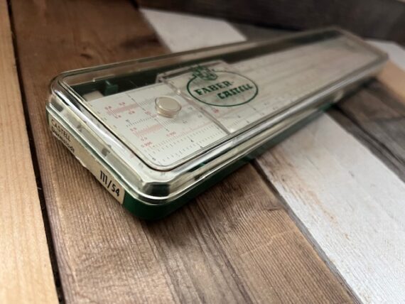 Faber Castell 111/54 Darmstadt slide rule case manual 1970 Germany - Image 2