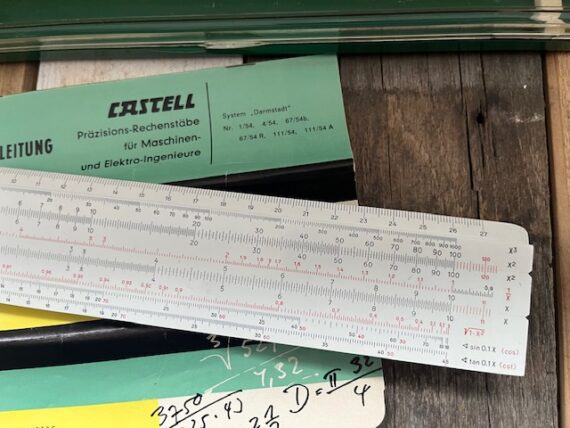 Faber Castell 111/54 Darmstadt slide rule case manual 1970 Germany - Image 5