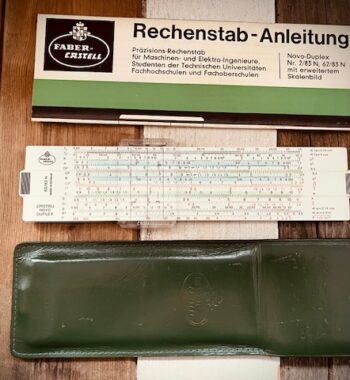 Faber Castell 62/83N pocket Novo-Duplex slide rule manual 1970 Germany