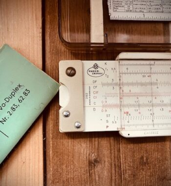Faber Castell Novo Duplex 2/83 slide rule manual case 1960 Germany