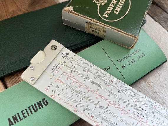 Faber Castell 62/83 Novo-Duplex slide rule complete set 1960 Germany - Image 4