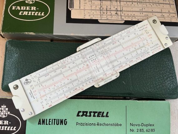 Faber Castell 62/83 Novo-Duplex slide rule complete set 1960 Germany - Image 5