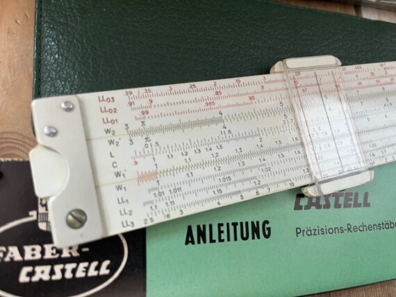 Faber Castell 62/83 Novo-Duplex slide rule complete set 1960 Germany - Image 7