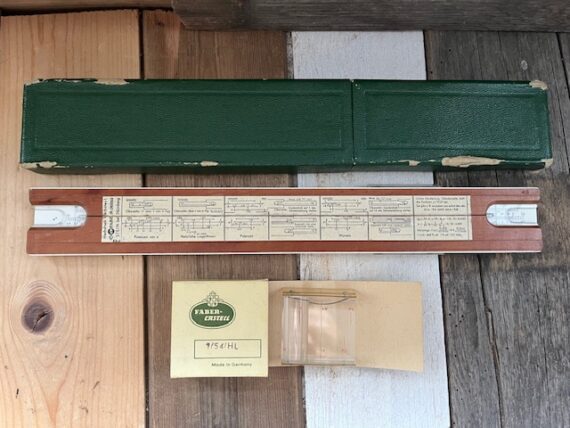 Faber Castell 1/54 slide rule magnifier cursor 1960 Germany